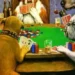 Dogs Playing Poker Green Visor